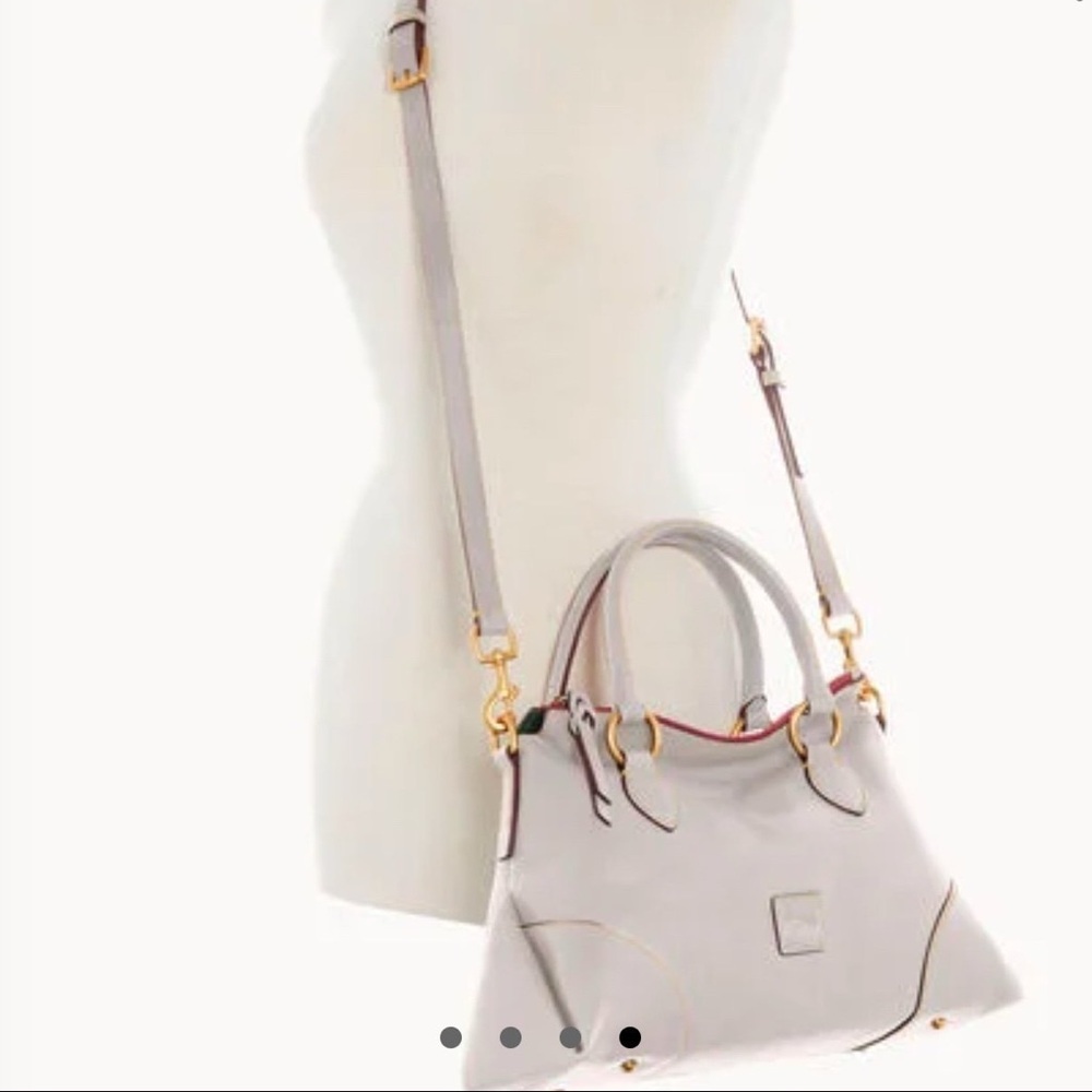 NWT Dooney & Bourke Florentine Satchel 38 Ecru Cream - Picture 4 of 8
